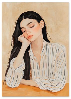 Poster Illustration Girl In a Shirt