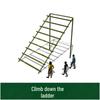 JINGRUIDA 600m Obstacle Course Inverted Ladder