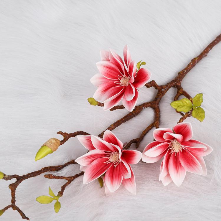 

1PCS Chinese Simple Fake Flower Decoration, High Simulation Gradient Perfume, Lotus Magnolia Flower ornament розовый