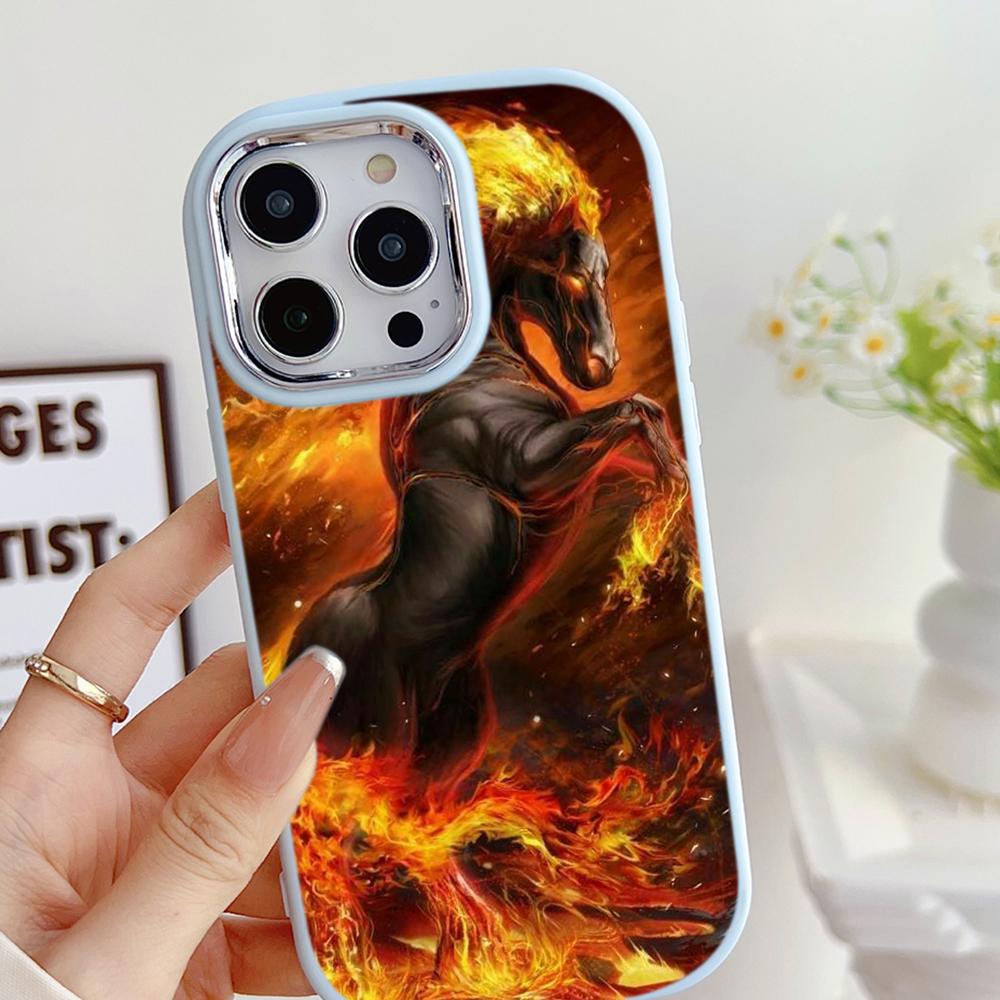 LZ2 Bath fire rebirth Tiger and horse Soft Phone Case for Samsung S24 Ultra S23 Plus A16 A54 A52 Infinix Hot 40 30i Lens Protection Shockproof Cover
