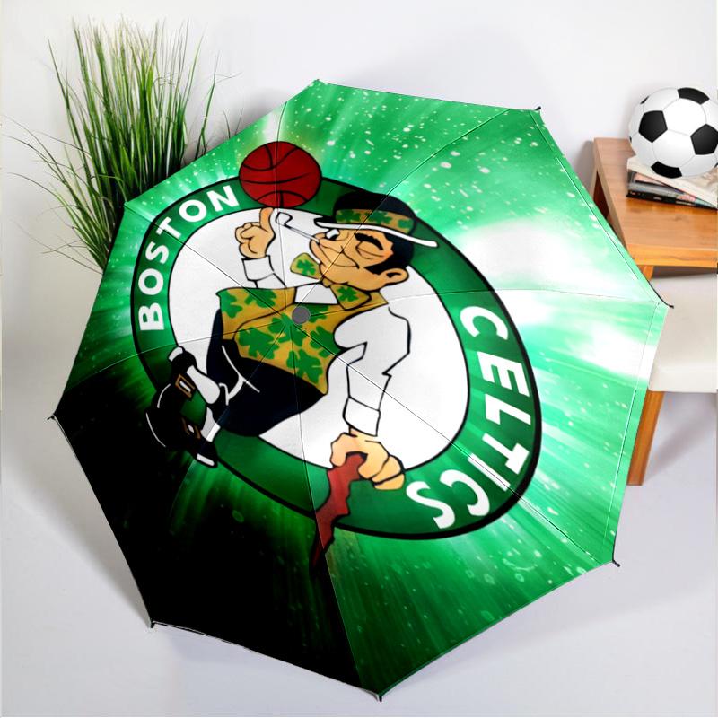 Boston Basketball Umbrella 8-Frame for Travel, Camping, Casual Lightweight Portable Umbrella, Essential for Every Family Holidays Gift