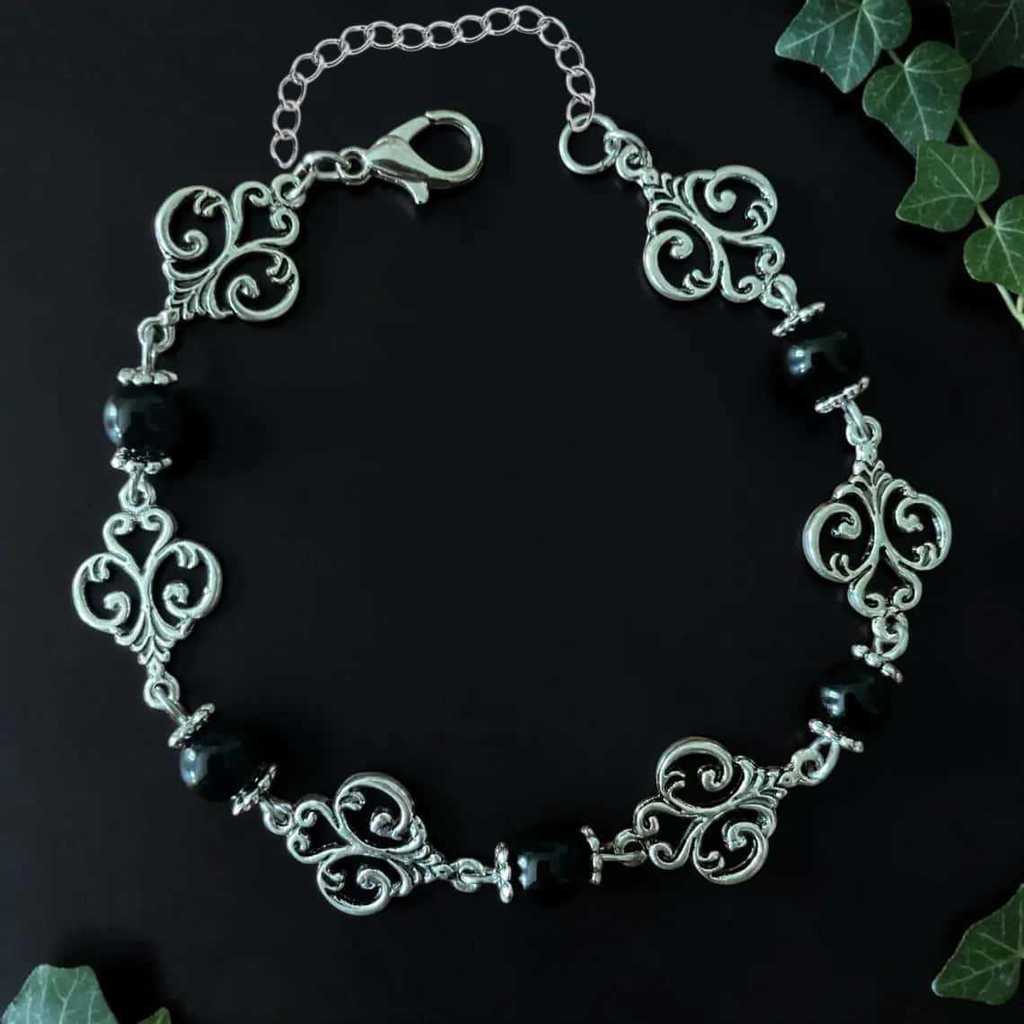 Gothic Silver Bracelet With Star Shape For Unisex Gift