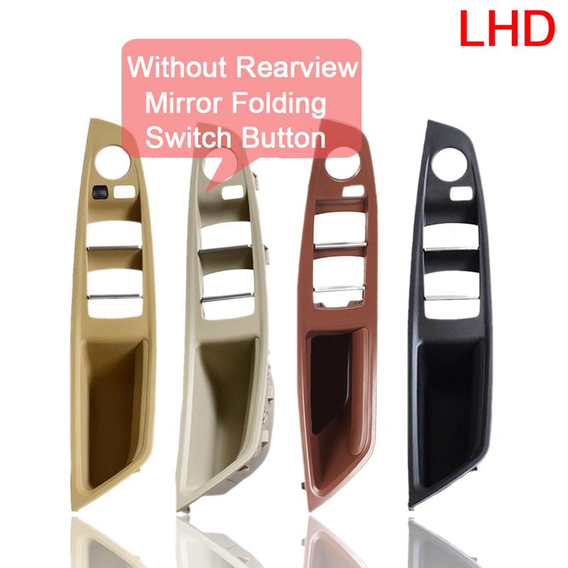 Left Hand Drive LHD For BMW 5 Series F10 F11 Red-Brown Beige Black Car Interior Inner Door Handle Panel Pull Trim Cover