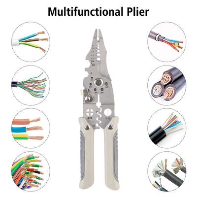 Alicate de crimpagem de cabos multifuncional, cortador de fios, ferramentas manuais, ferramenta de crimpagem, multiferramentas, linha de corte, descascador de fios