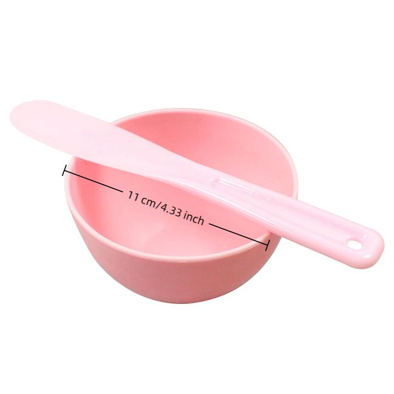 2Pcs Facial Skin Care Tools Kit Face Mask Mixing Bowl Set Silicone Mask Brush Facial Applicator Spatula Measure Spoon