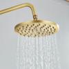 Antique Brass Shower Faucet Mixers Dual Handle Rainfall 8" Brass Shower Head with Bath Storage Shelf and Hooks Shower Water Tap