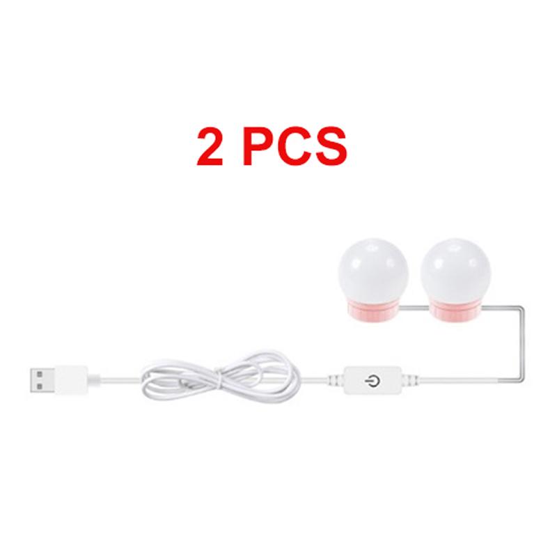 

Светодиодное профессиональное зеркало для макияжа с подсветкой, USB-зеркало для стола с подсветкой, 2, 6, 10, 14 лампочек, переносные светильники для туалетного столика Natural light