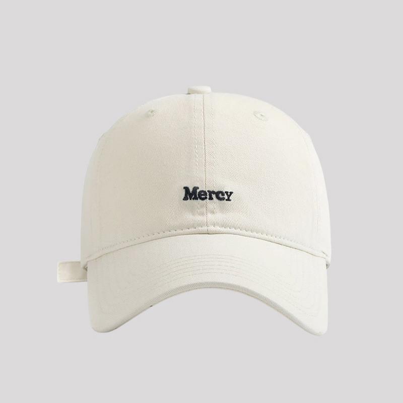Embroidered Letter Baseball Cap With Wide Brim For Summer Sun Protection
