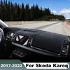For Skoda Karoq 2017 2018     Car Dashboard Cover Avoid Light Pads Sun Shade Mat Anti-UV Case Non-Slip Carpets