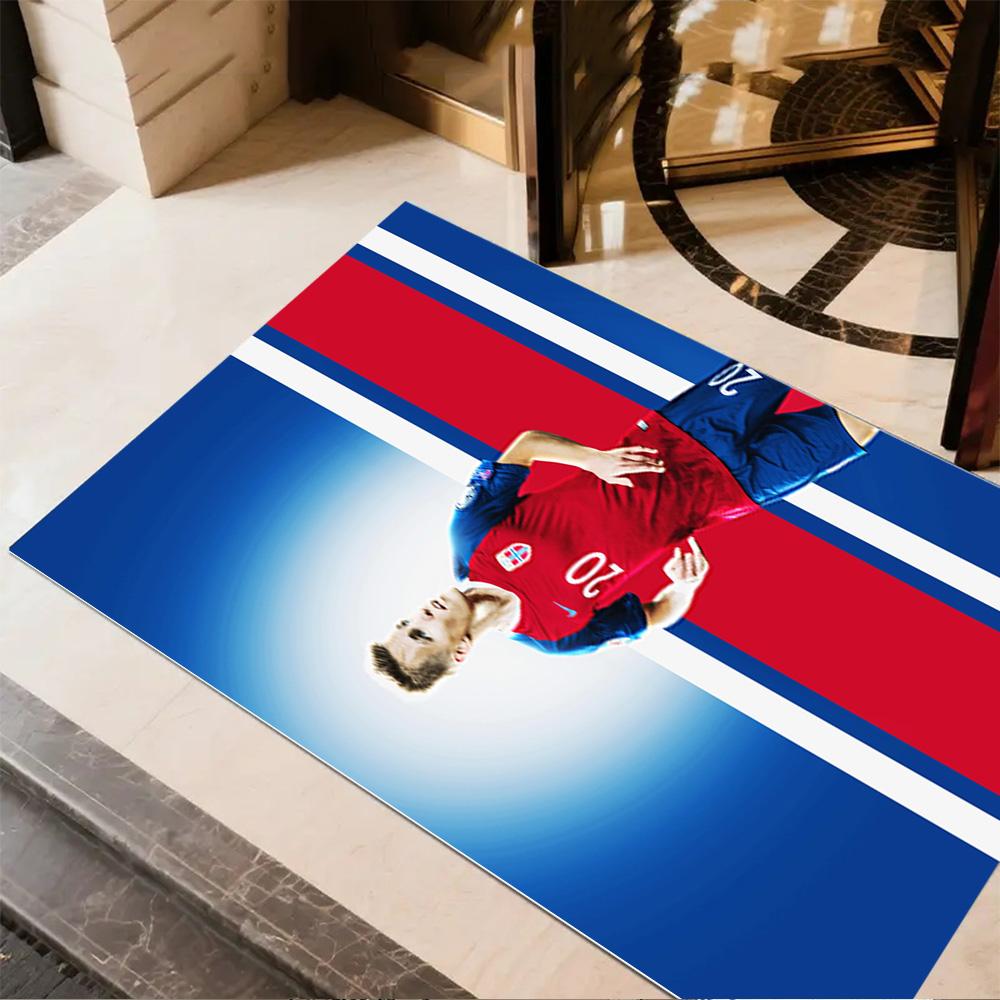 Dynamic Soccer Artwork Carpet Design for Study room Outdoor Game Room Kitchen Anti-slip Rug Anime Office Decor Best for Christmas
