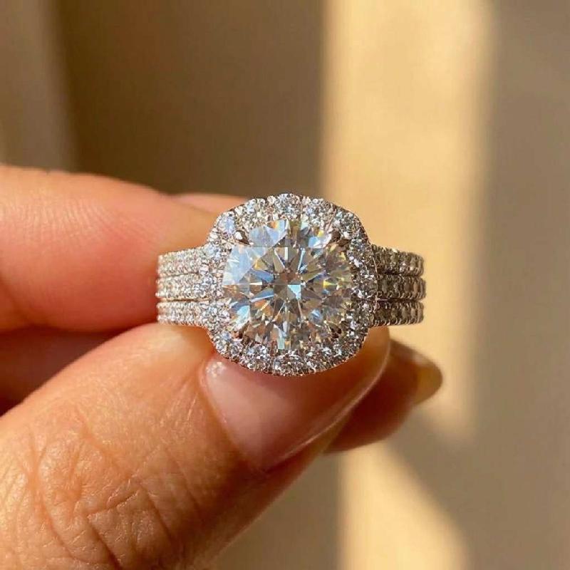 CopperSparkling Full Zircon Square Geometry Rings for Women Gift Party High Quality stylish Jewelry s