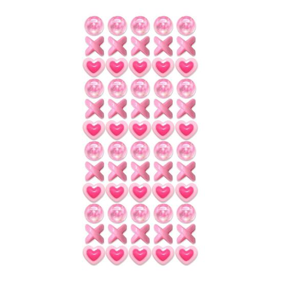 60Pcs Braid Hair Accessories, Heart Letter Shape Hair Rings, Large Hole Design Hair Beads for Thick Braids Dreadlocks Multi-Strand Hair DIY