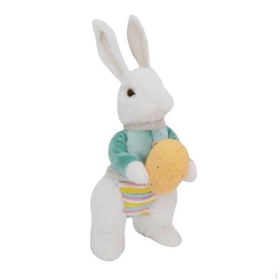 Decoração de coelho de páscoa brinquedo de pelúcia estatueta decorativa decoração enfeite de mesa