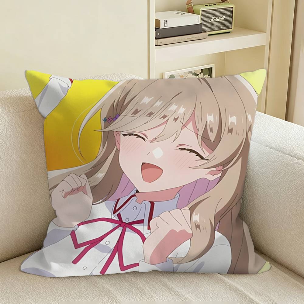 Campus Angel Sena Ajisai Watanare Square Sofa Pillow Cover Solid Color Living Room Home Decor Cushion Case