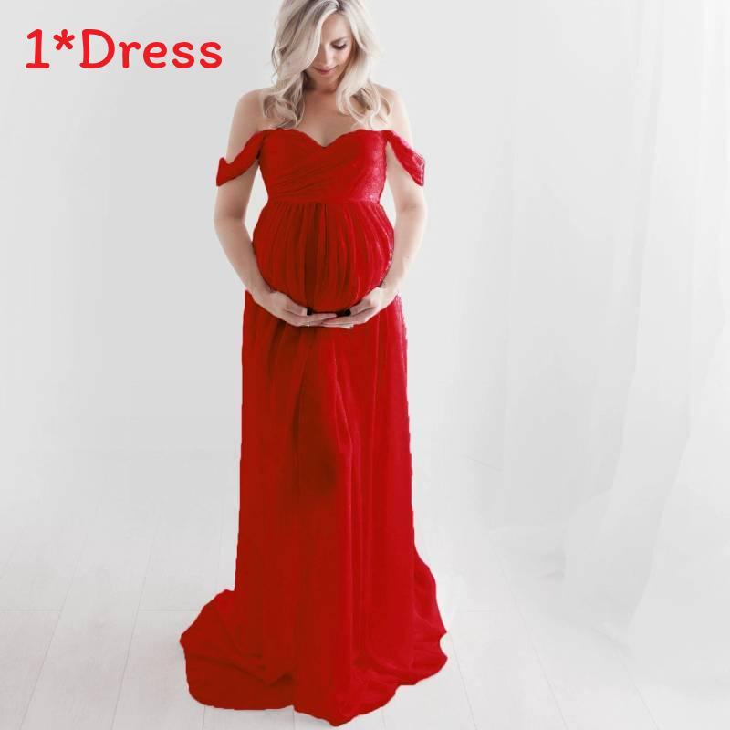 Basic Maternity Dress With Chiffon Fabric For Photoshoot And Summer Wear