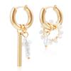 European and American foreign trade jewelry, hipster INS geometric woven crystal earrings, simple and versatile dual-purpose earrings