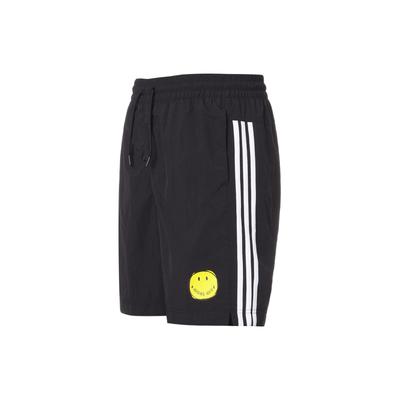 Neo Smiley Print Stripe Sports Casual Shorts Men Bottoms Black GP5786