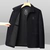 Men's Spring & Autumn Casual Chenille Stand Collar Jacket for Middle-Aged