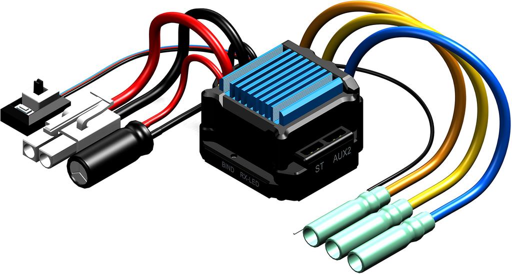 Sanwa Electronics SUPER VORTEX PLUS SPORT Brushless Motor Speed 107A41261A (Sensored Controller)