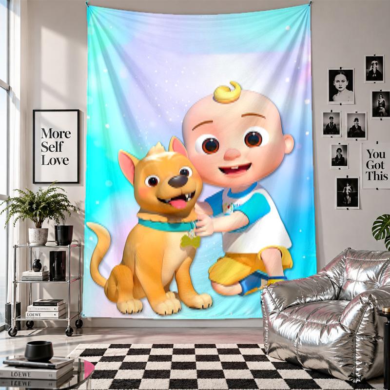 Wall TapestryCocomelon Art Hanging Cloth Decorative Background Cover for Room Decoration