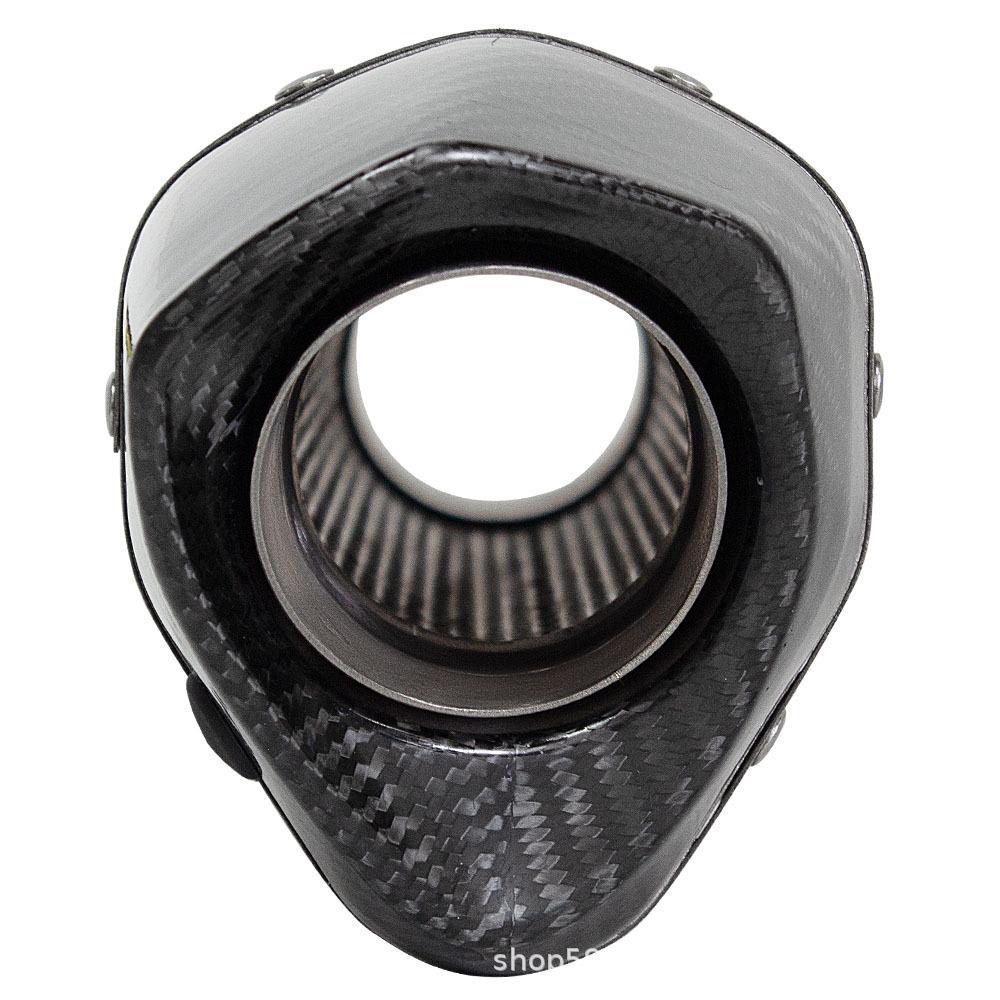 Motorcycle Scooter Exhaust Modification: 430 Titanium Alloy Round Tail Large Hexagonal Section, 60MM