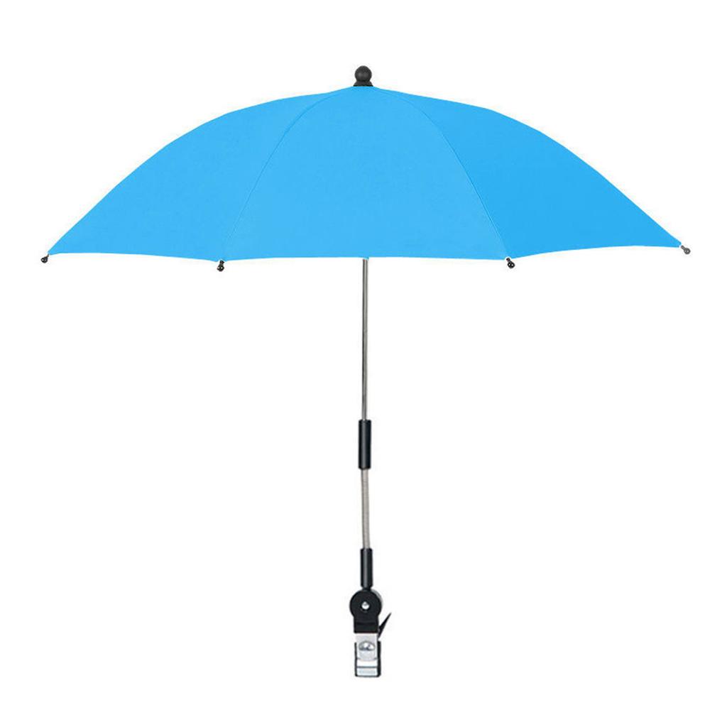D5 Adjustable Sun Umbrella Chair With Clip Baby Stroller Sunshade Umbrella (Umbrella Height 55cm Can Cover A Diameter Of 83cm)