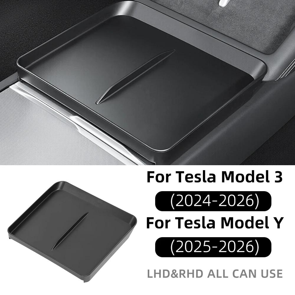 For Tesla Model Y Juniper 2025 2026 2027 Model 3 Highland 2024-UP ABS Gear Shift Storage Tray Armtest Box Interior Accessories