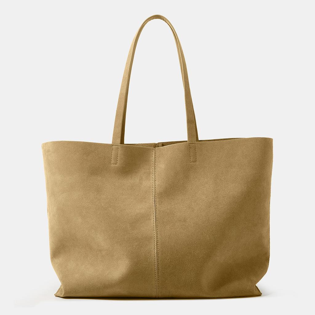 Women's Large Suede Tote Bag Luxury Design Commuter High-end Armpit Bag Soft Handle Fashi Shoulder Handbag for Ladies
