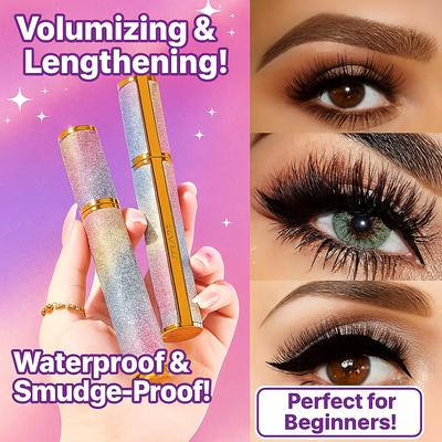Predlžujúca maskara Starry Sky zväčšujúca objem, vodeodolná, odolná proti potu, dlhotrvajúci make-up odolný proti rozmazaniu, udržujúci kučery Hustá pre začiatočníkov