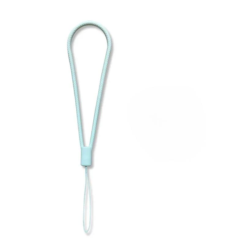 

1 шт. цветной простой жидкий силиконовый ремешок для мобильного телефона портативный телефон камера ручной вентилятор брелок нескользящий анти-потерянный ремешок на запястье Light cyan светло-голубой