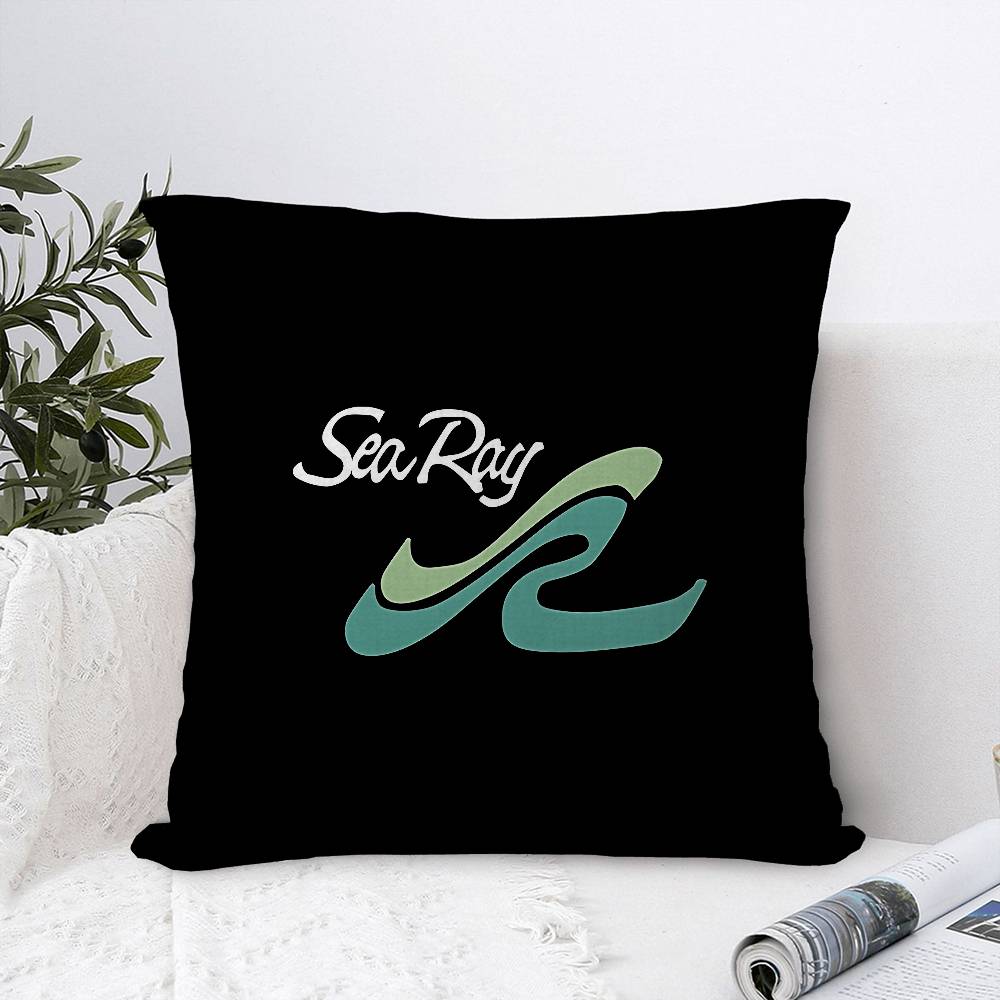 S-Sea R-Ray logo Pillow Covers Cartoon Sofa Decorative Home Double-sided Printing Short Plush Cute Cushion Cover
