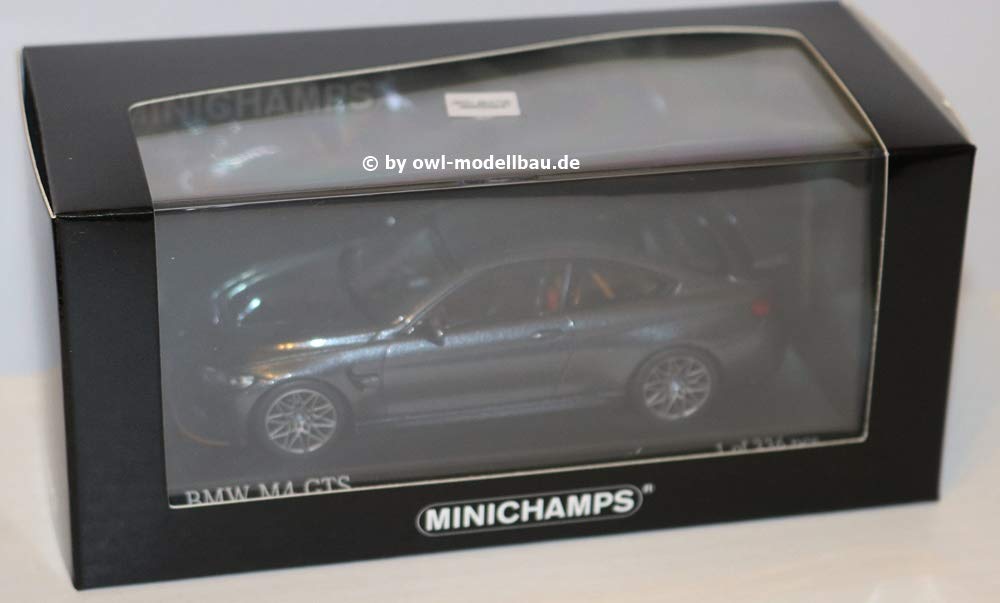 Minichamps scale BMW M4 GTS 2016 Gray Metallic with Gray Wheels 1/43