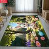 Cute White Easter Bunny Large Room Carpet Non Slip Cartoon Kids Bedroom Living Room Floor Mat Home Decor Children's Play Carpet