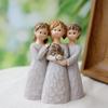 Engel Schwestern Figurine Memorial Freundschaft Harz Dekorative 3 Mädchen Engel Statue Ornament für Home