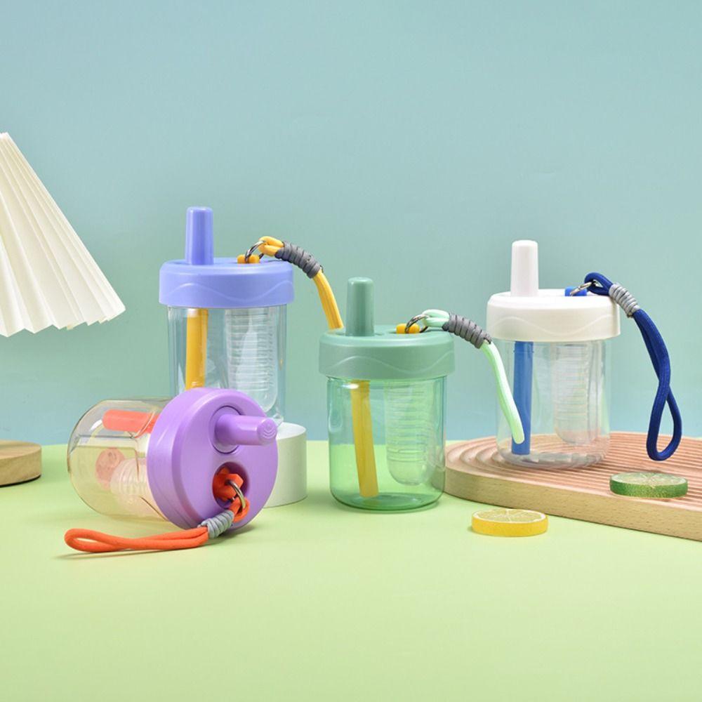 

Transparent Straw Cup Large Capacity Cup With Lid Straw Fashion Water Bottle Straigh Drinking синій