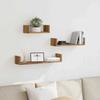VidaXL Étagères murales 3 pcs chêne artisanal bois d'ingénierie, étagère flottante murale, étagère de buanderie, étagère à 855793