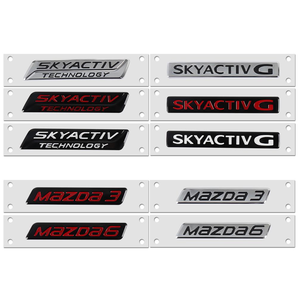 3D ABS Skyactiv Amblemi Stylingli Araba Yan Çamurluk Gövde Dekorasyon Etiketi Çıkartması Mazda 2 3 5 6 Axela Atenza Speed 6 CX-3 CX-4 İçin