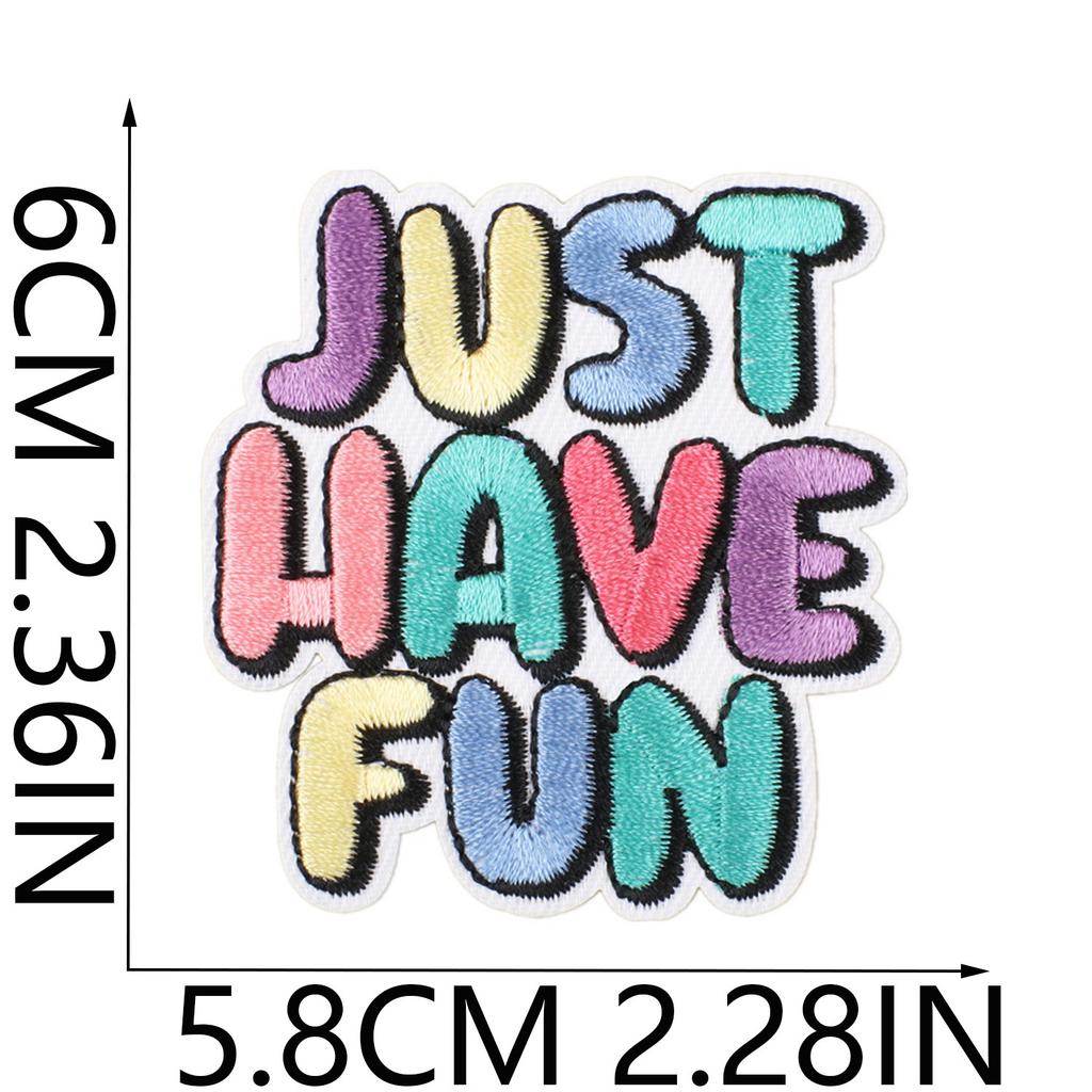 Summer Series Wave Embroidery Cloth Sticker Rainbow Cactus Computer Embroidery Label Cartoon Bus Patch Sticker
