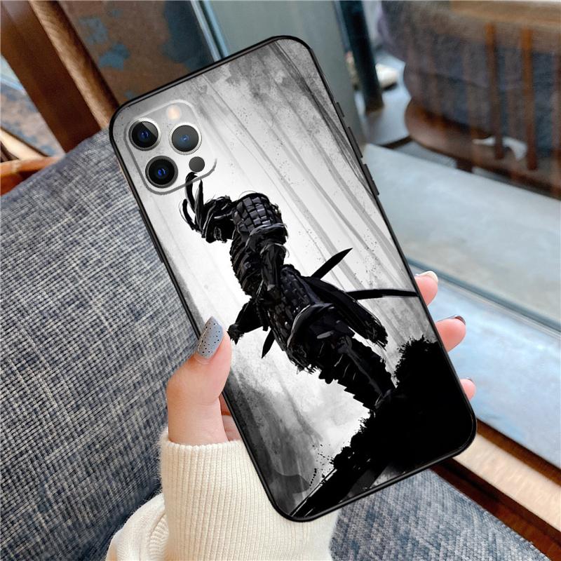 

Аниме Японский Самурай Чехол для Телефона Для iPhone 16 15 14 13 12 11 Pro Max 12 13 mini XR 15 16 Plus 16e Защитный Чехол iPhone 14