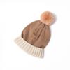 Autumn and winter new pony * Li color matching children's hairball wool knitted hat thickened scarf set