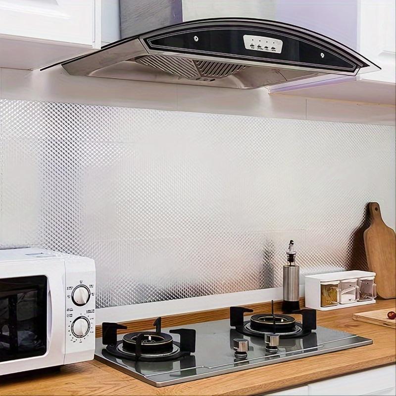 1 Rolle Hochtemperaturbeständige Aluminium-Küchenaufkleber Schubladeneinlagen Küchendekor Küche Wasserdicht, Feuchtigkeitsbeständig, Ölbeständig Aufkleber