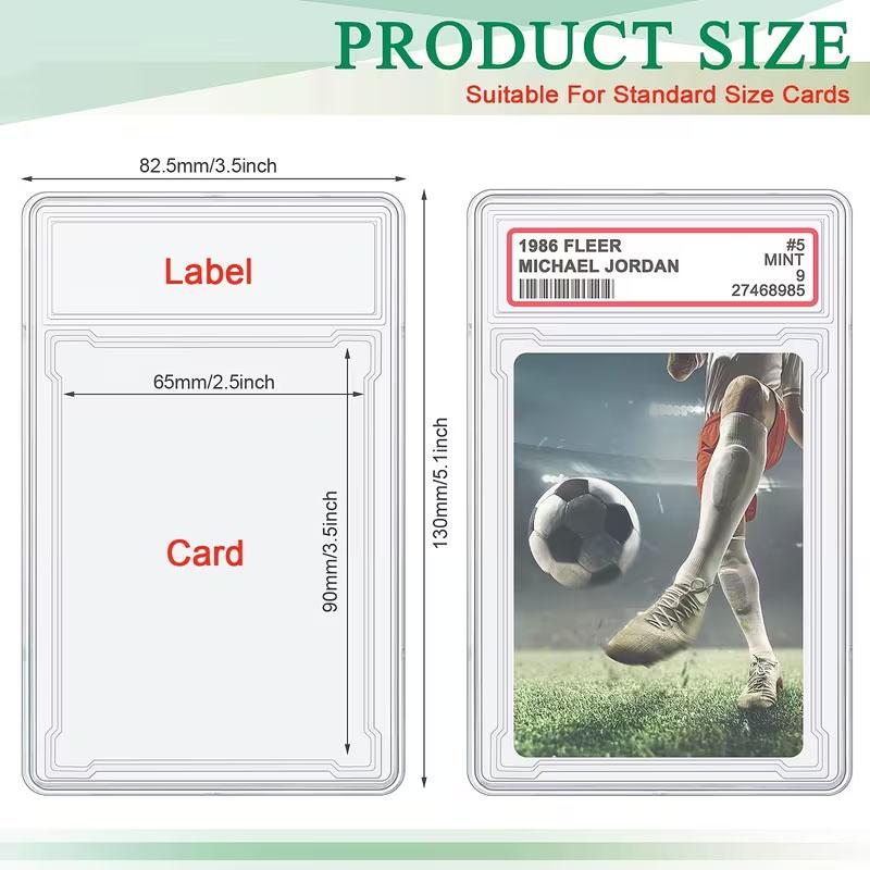 Trading Cards Slab Label Grade Baseball Star Card Sleeves Protector Acrylic Stand Plastic Game PTCG Gift Toy