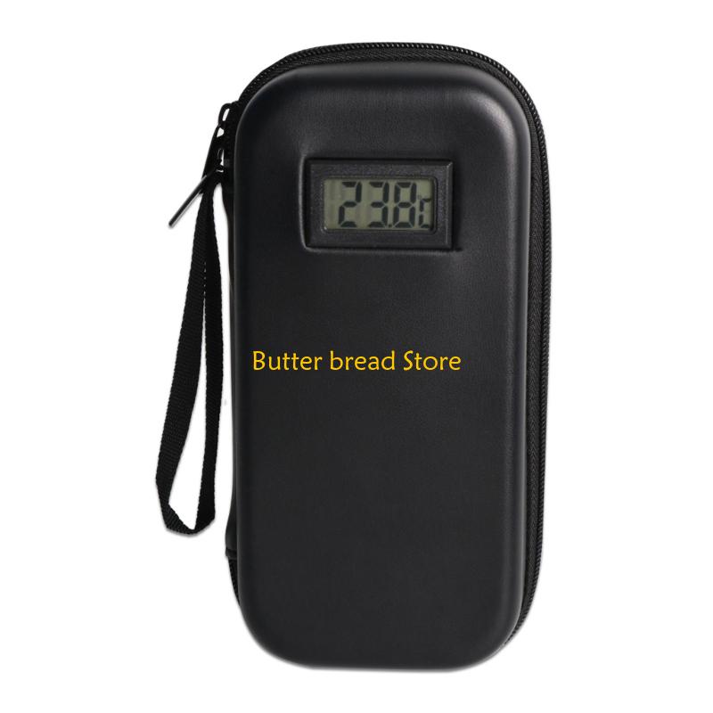 

W89C Insulated Diabetes Travel Bag Feature Real Time Temperature Monitoring&Reusable Ice Packs for Cool Medication Transport чорний