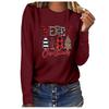 MERRY CHRISTMAS Women Casual Long Sleeve  Sweatshirt Pullover Blouse