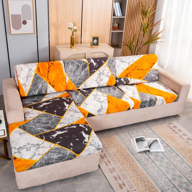 Elasticity Sofa Covers For Living Room Printed Sofa Seat Cover L -Shaped Couch Cushion Chair Cover Slipcover Funiture Protector
