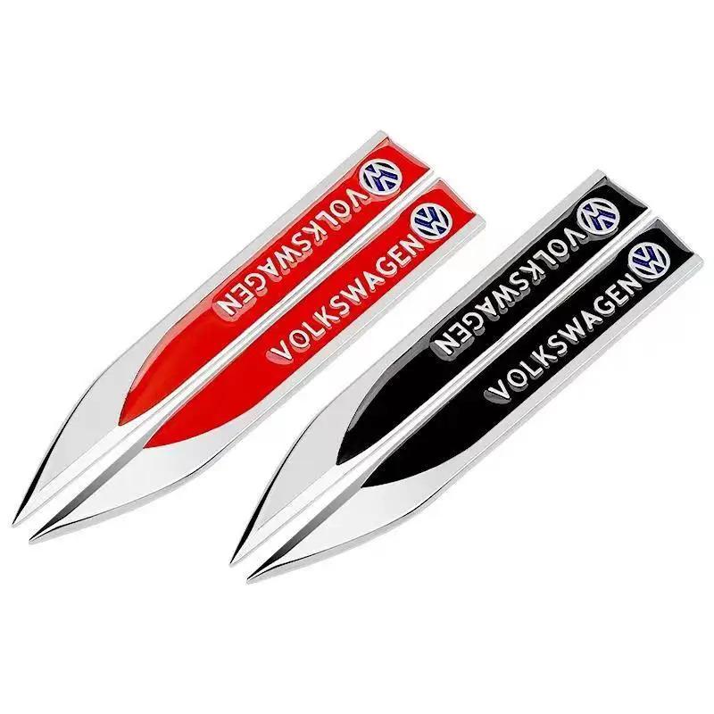 2pcs 3D Metal Car Fender Side Wing Emblem Badge Sticker For Volkswagen GOLF 5 Tiguan Polo Golf 6 Golf 7 Jetta Accessories