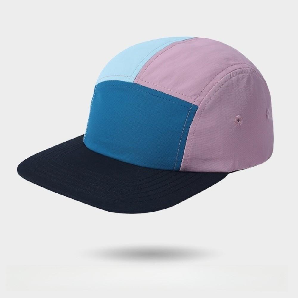 

Casual Color Matching Baseball Cap Quick-drying Flat Edge Flat Brim Hat Five-panel Breathable Cycling Sun Hat Outdoor Hiking