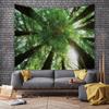 VIKAMA Forest Landscape Print Tapestry, For Living Room And Bedroom Home Decoration Wall Hanging, Washable And Dirt-Resistant.