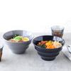 EAST stolní mísa Ramen, lehká, 19 cm, barevný okraj, Mino ware, navy, 712-028-02, made in Japan, stylová, vhodná do mikrovlnné trouby, vhodná do myčky