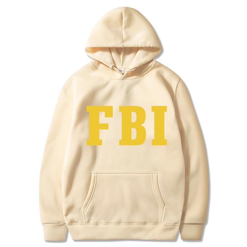 Hoodie Sleeved Long Hoodies Men Fbi Printing Men Womens Hoodies Tracksuits Jogger Pants Thick Warm Clothes Men Hoodie